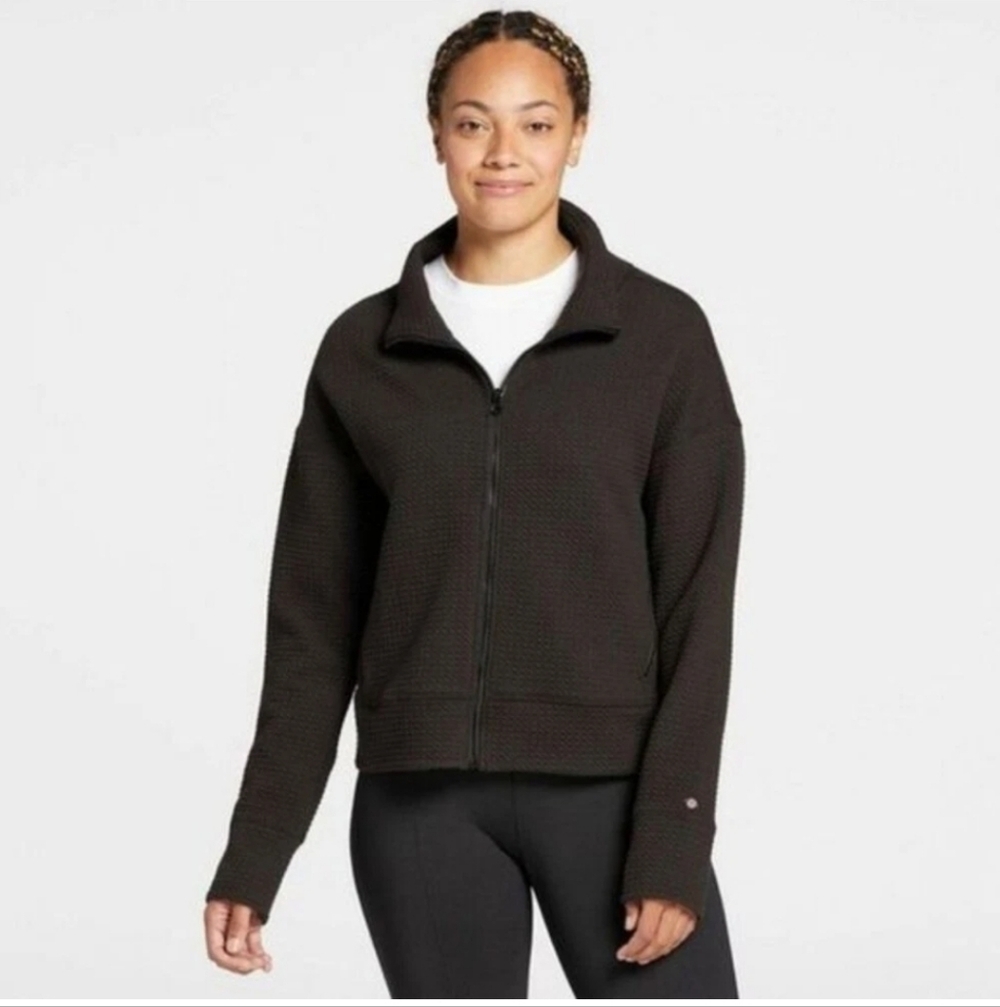 Calia Women's Bubble Cloud Black Zip-up Jacket M